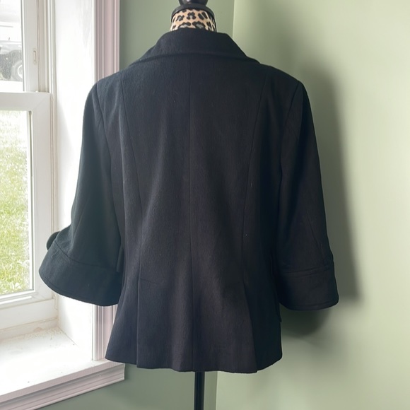 Terry Lewis black pea coat, medium - Picture 3 of 4